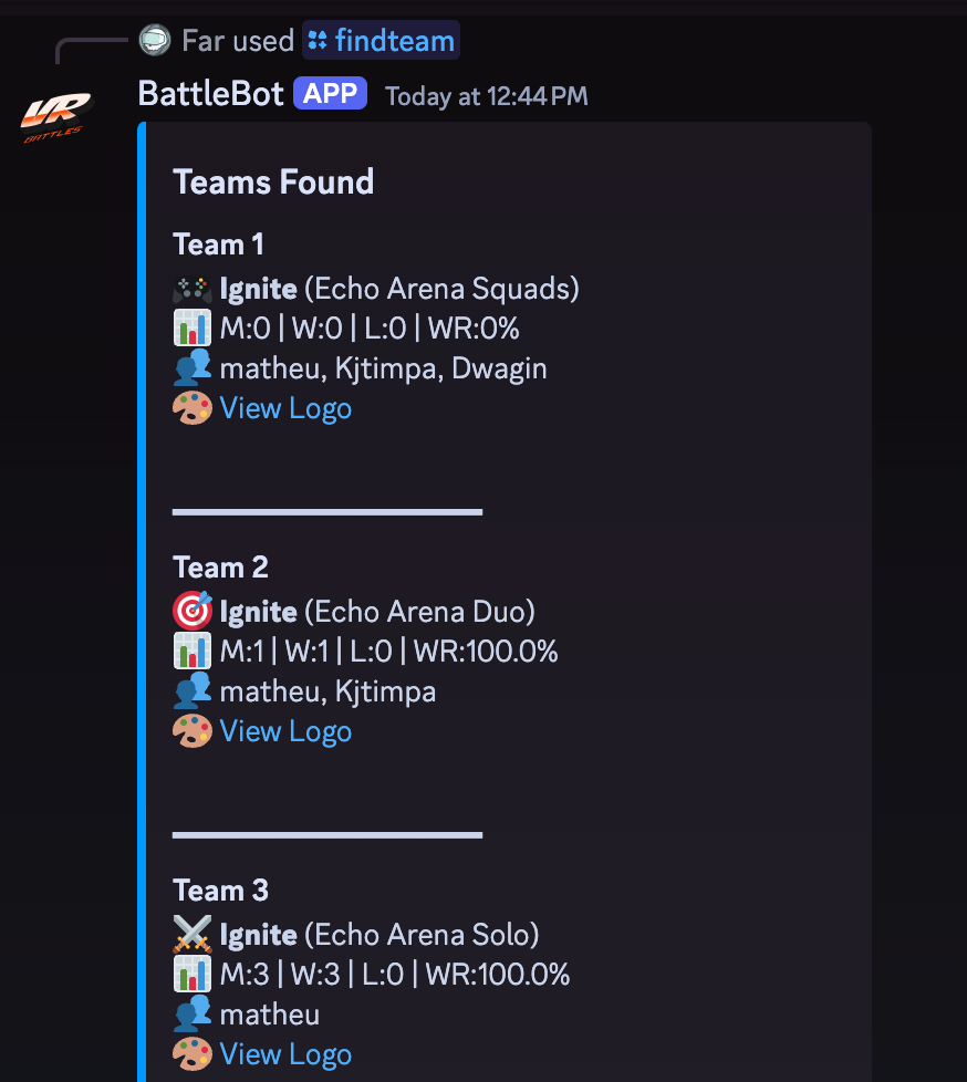 VR Battles Bot
