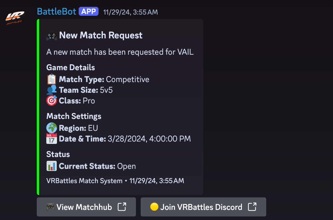 VR Battles Bot